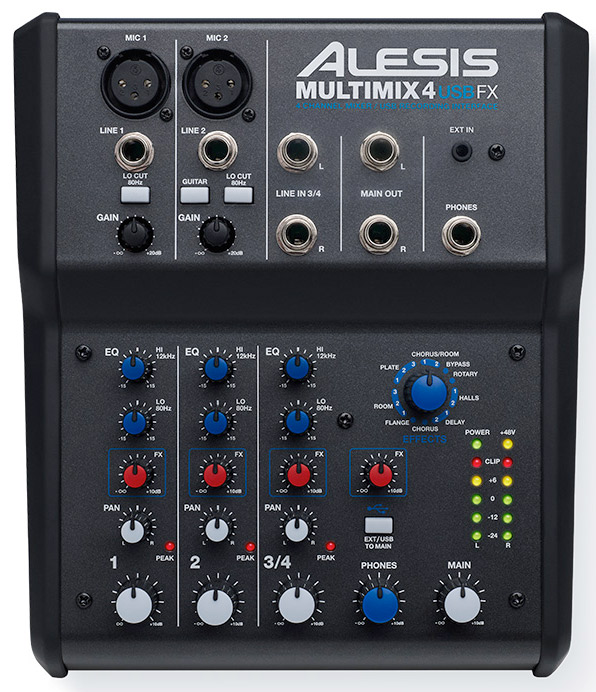 Alesis Multimix 4 USB Mesa FX 4 Canales