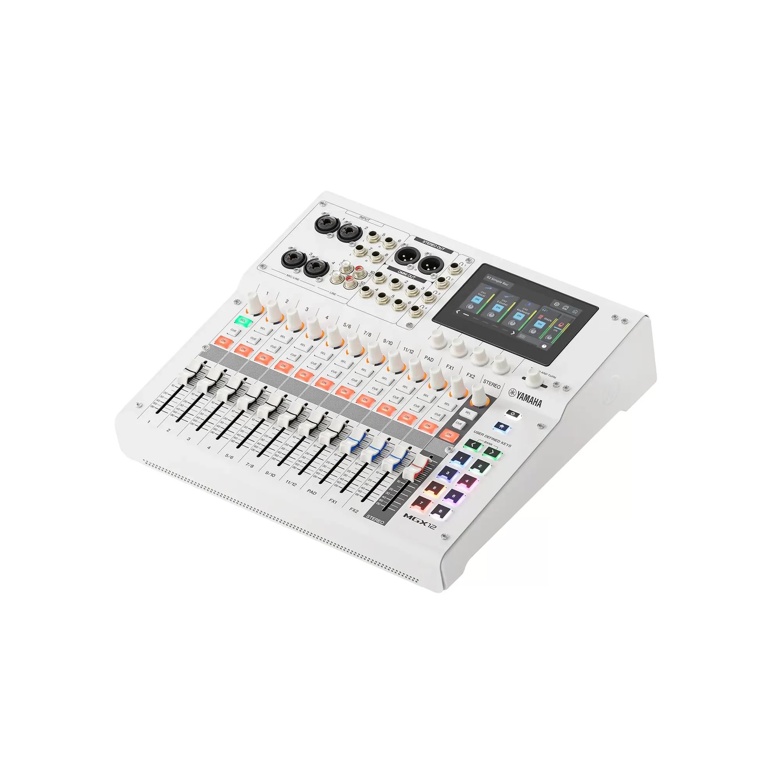 Consola de mezcla digital de 18 canales Yamaha MGX12 (blanco)