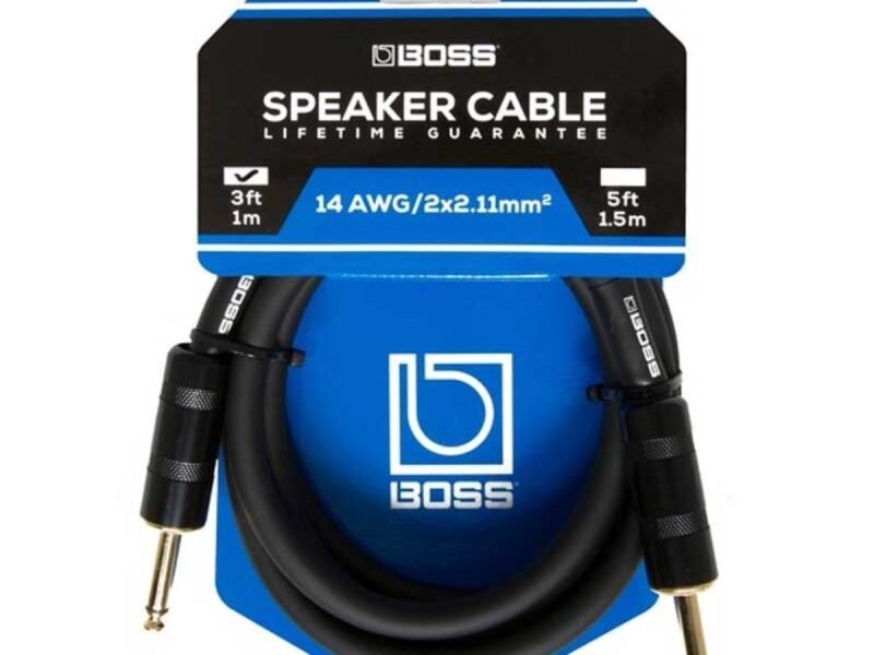 Boss 3ft / 1m Speaker Cable, 14GA / 2×2.1mm2