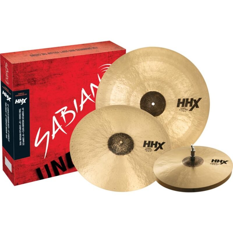 Set de Platillos Sabian HHX Complex Performance – Modelo 15005XCN Natural Finish (15", 19", 22")
