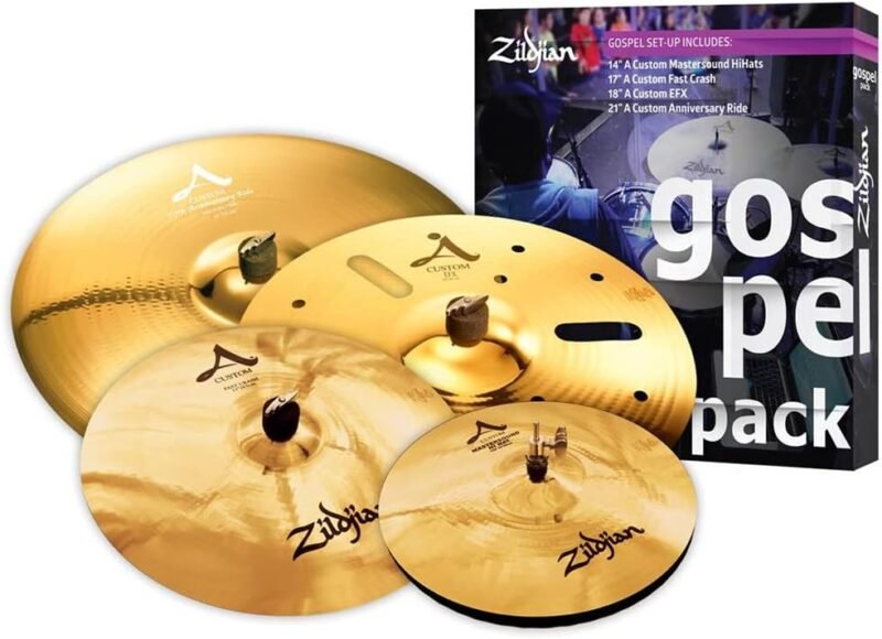 Set de Platillos Zildjian A Custom Gospel Pack – Modelo AC0801G Brilliant Finish (14", 17", 18", 21")