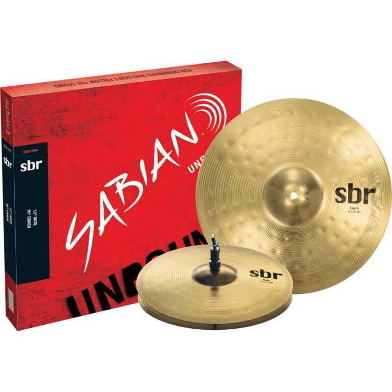 Set de Platillos Sabian SBR First Pack – Modelo SBR5001 Brass Series (13" y 16")
