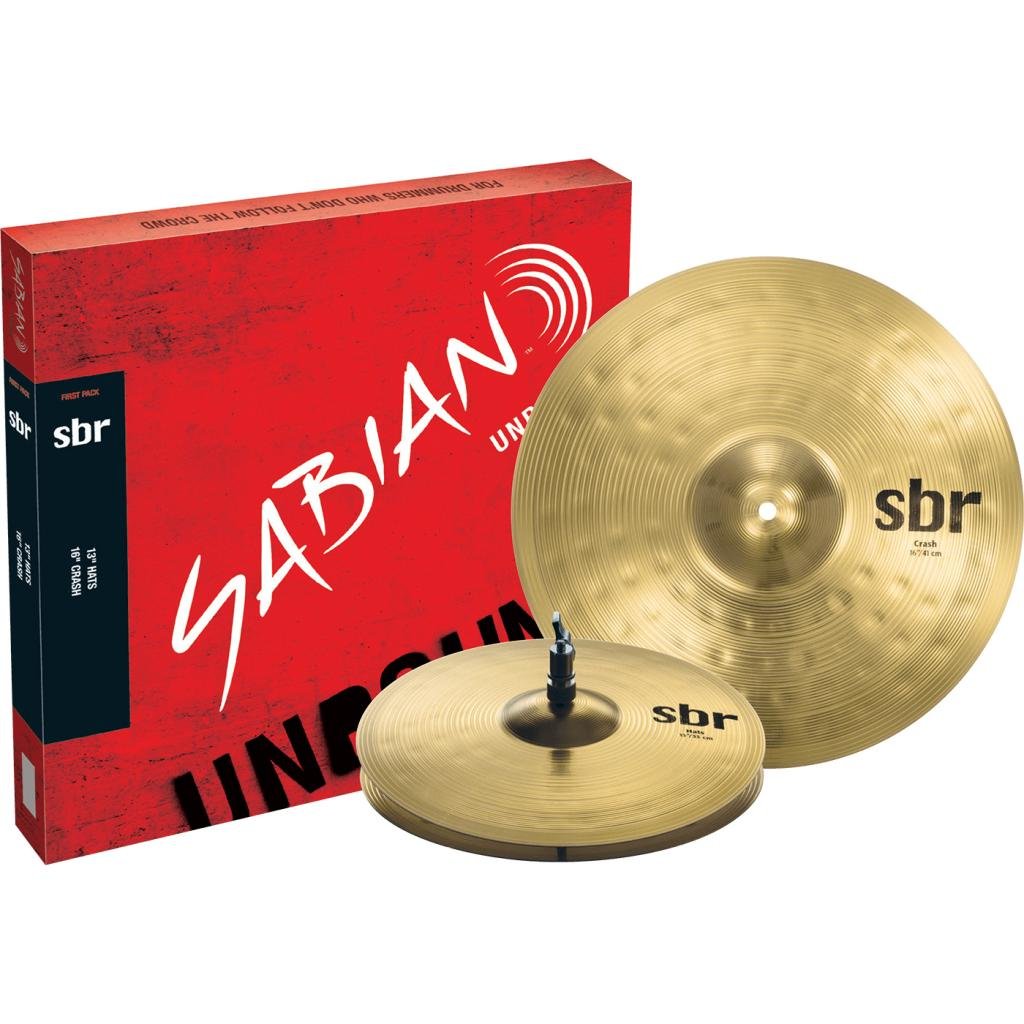 Set de Platillos Sabian SBR First Pack – Modelo SBR5001 Brass Series (13" y 16")