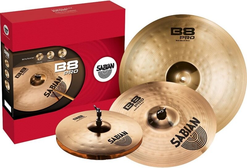 Set de Platillos Sabian B8 Pro Performance – Modelo 35003B Brilliant Finish (14", 16", 20")