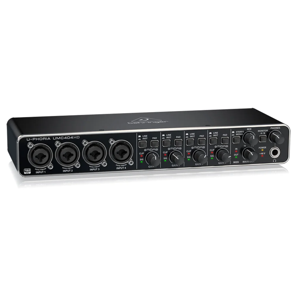 Behringer U-Phoria UMC404HD - Interfaz de audio y MIDI 4 entradas y 4 salidas