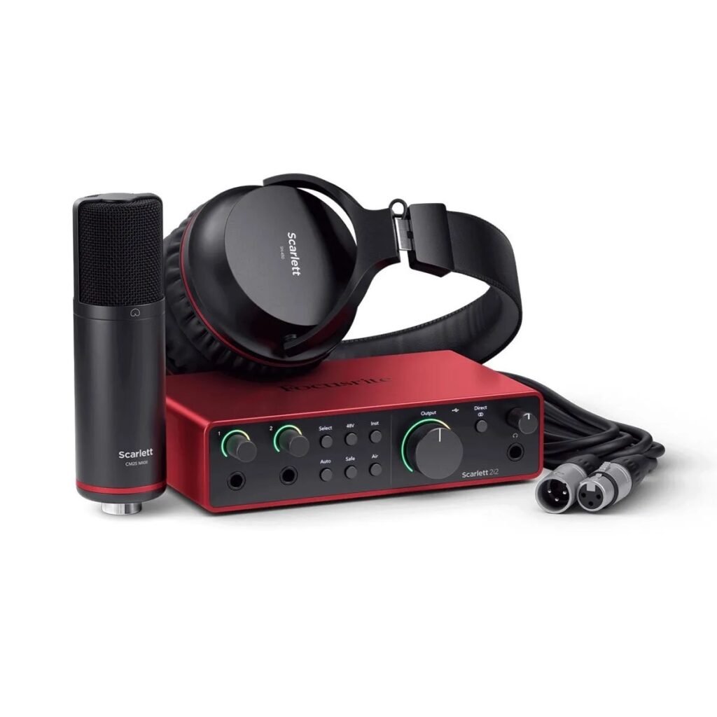 Focusrite Scarlett 2I2 Studio Gen4 KIT - Paquete completo de producción de audio