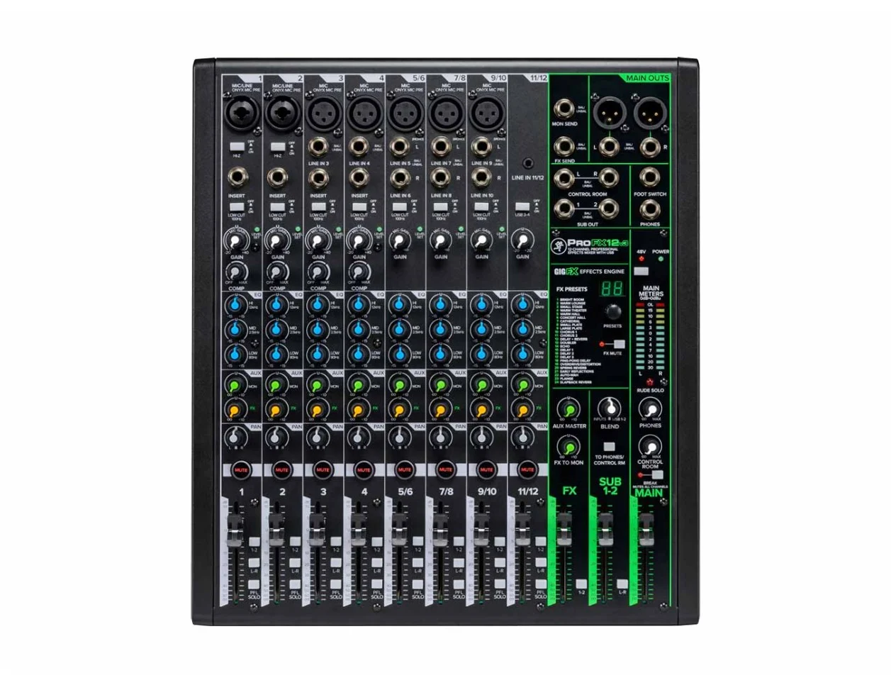Mackie ProFX12v3 - Mezcladora analógica de 12 canales
