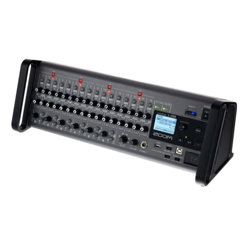 Zoom LiveTrak L-20R - Consola digital, grabador multipista e interfaz de audio USB.