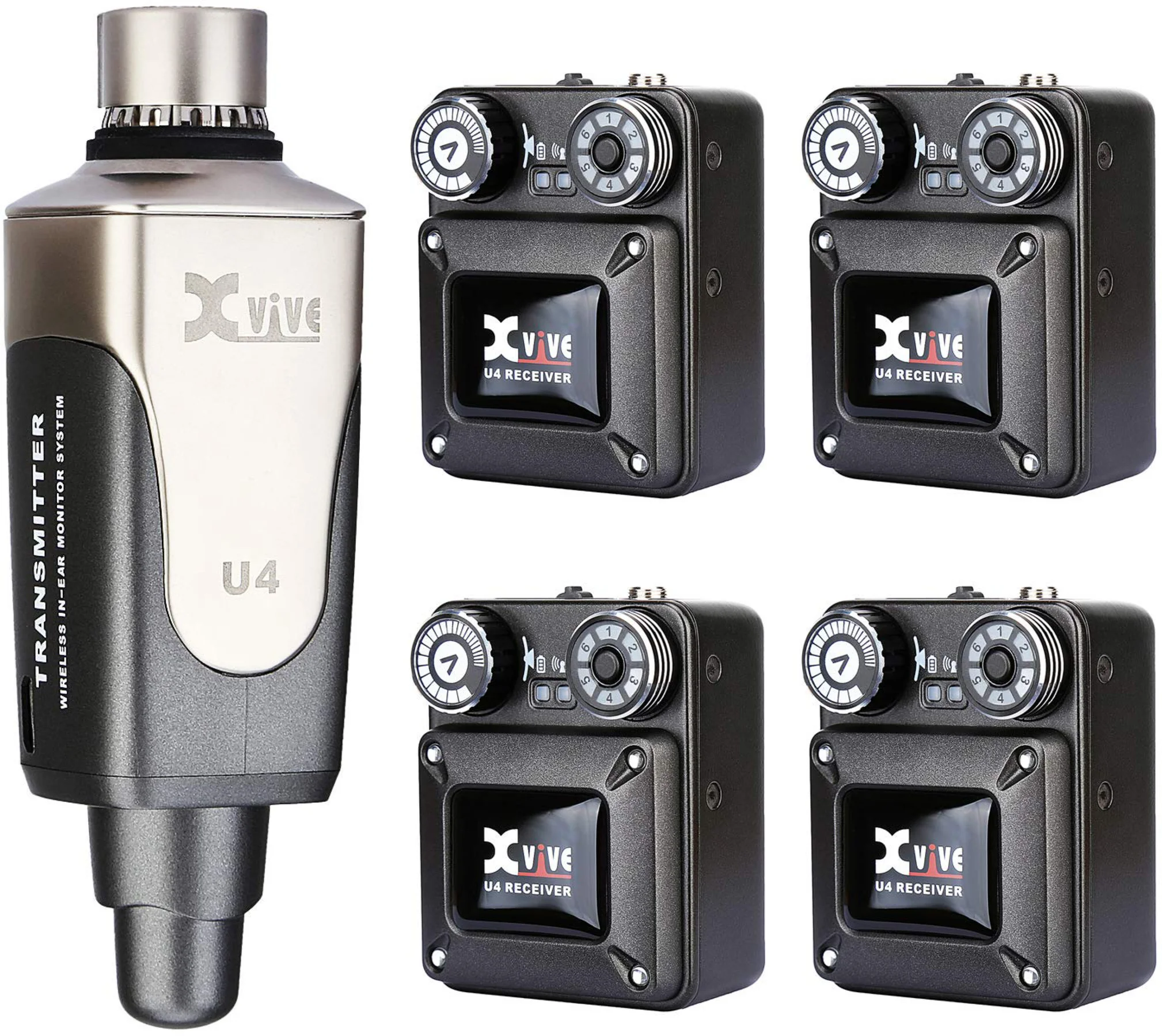 Xvive U4R4 – Sistema Inalámbrico de Monitoreo In-Ear con 4 Receptores