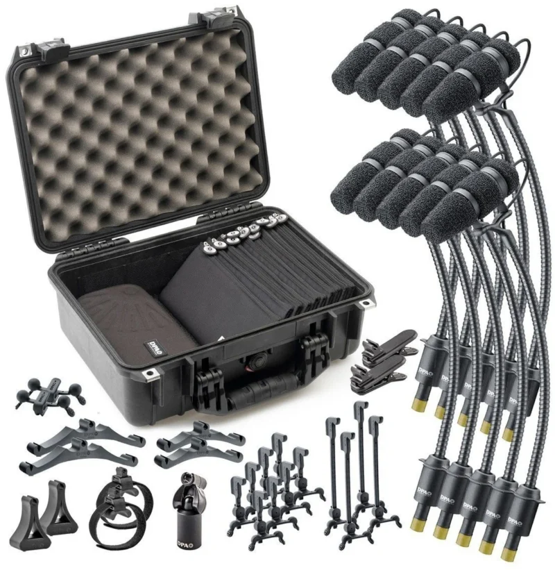 DPA KIT-4099-DC-10C - Sistema profesional de 10 micrófonos de condensador supercardioides 4099