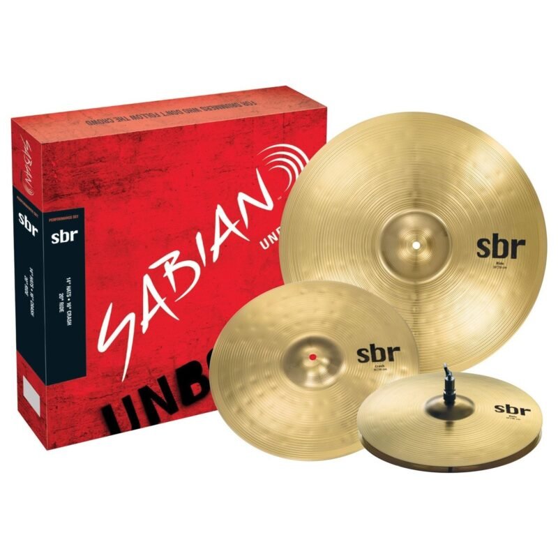 Set de Platillos Sabian SBR Performance Pack – Modelo SBR5003G Brass Tone (10", 14", 16", 20")