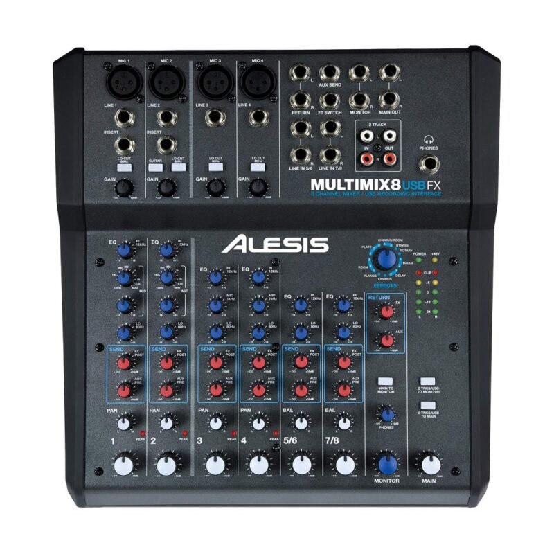 Alesis MultiMix 8 USB FX – Consola analógica de 8 canales