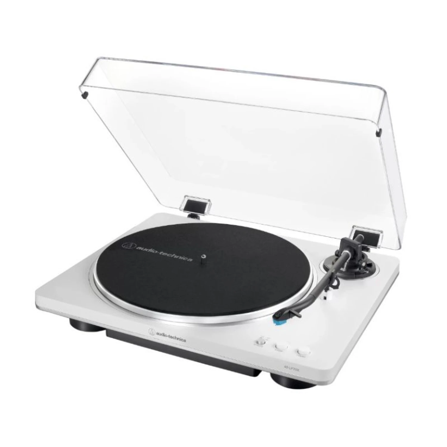 Audio-Technica AT-LP70X-WS – Tocadiscos de tracción por correa (Blanco y Plata) - Imagen 2
