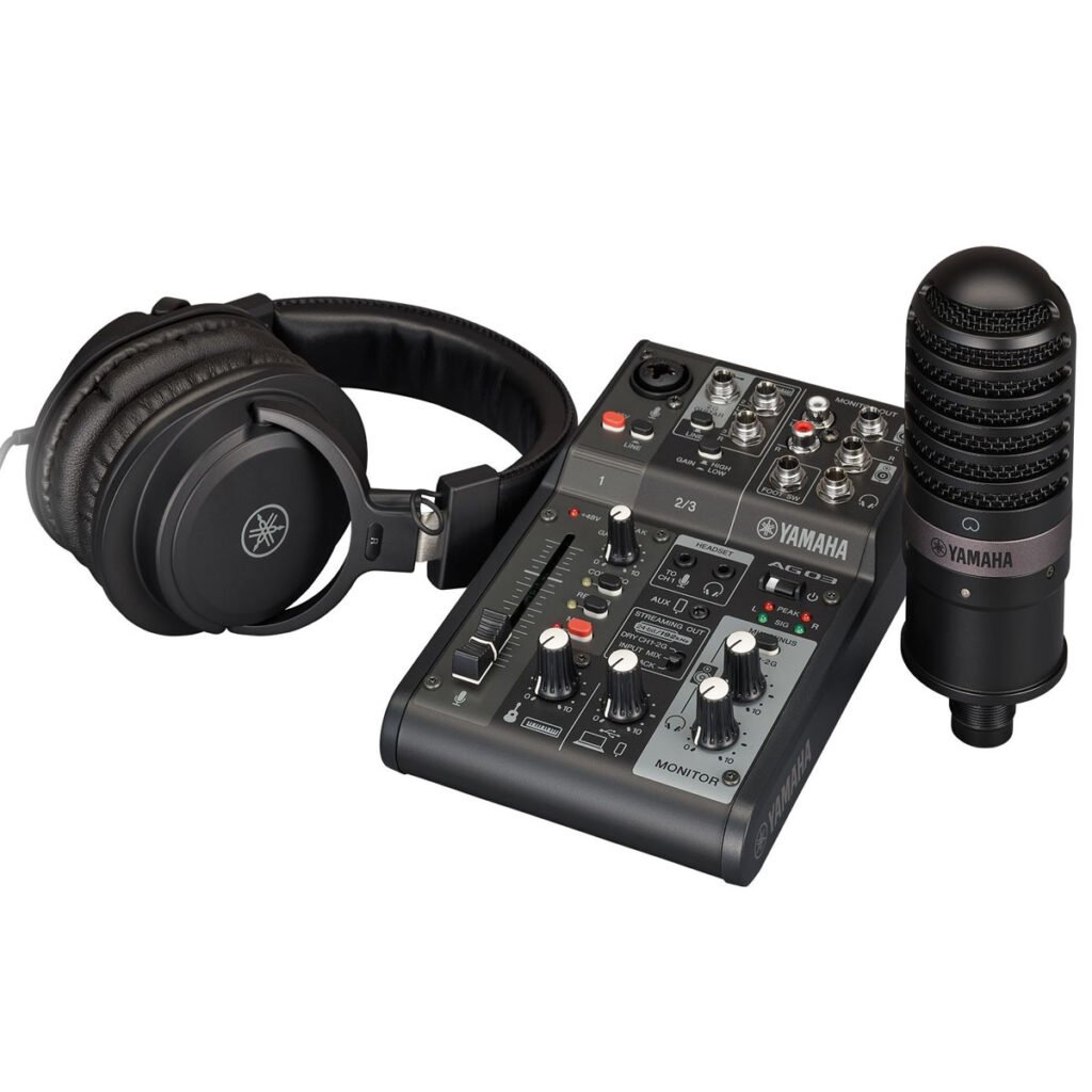 Yamaha AG03MK2 LSPK - Kit de producción en vivo y streaming