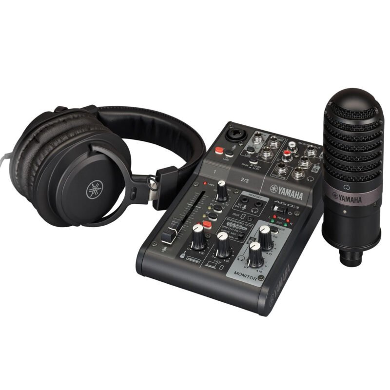 Yamaha AG03MK2 LSPK - Kit de producción en vivo y streaming